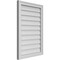 Ekena Millwork Vertical Surface Mount PVC Gable Vnt: Non-Functional, w/2"W x 1-1/2"H, Brickmould Frame, 22"W x 32"H GVPVE22X3202SN - alternate 3